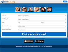 Tablet Screenshot of agelesshookup.com
